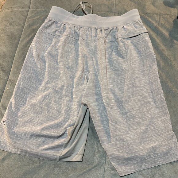 Lululemon men's running shorts 9" inseam, size small, light gray - Picture 2 of 2